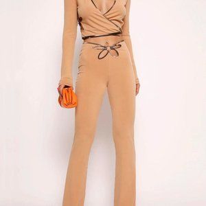 I.AM.GIA Renalee Wrap Top and Pants set in tan